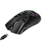 Havit MS1042WB Wireless RGB Office 3-Mode 12000dpi 2.4GHz BT Light Weight Laser Custom PC Gaming Mouse - Image 2