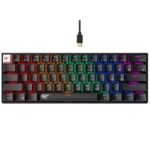 Havit Gamenote KB903L 60% Mechanical Gaming Keyboard – 61 Keys, Red Switch, RGB Backlit, Anti-Ghosting, Wired