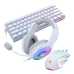 Redragon S129W Keyboard Mouse and Headsets Combo Set (3-in-1, White) (Red Switches) - Image 2