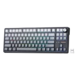 RK ROYAL KLUDGE R87 Pro Wireless Mechanical Keyboard, 75 Percent Bluetooth/2.4G/Wired RGB Gaming Keyboard, Gasket Hot Swappable Keyboards with Knob