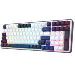 Redragon K744 PRO FAYE Wireless Gasket Design Keyboard with Mambo Switches (White & Black) - Image 2