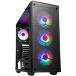 Redragon GC-606 Wheel Jack RGB Gaming PC Case Black - Image 2