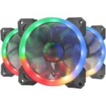 Redragon GC-F008 Computer Case 120mm PC Cooling Fan (Pack of 3)
