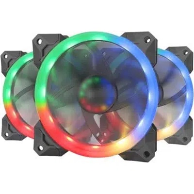 Redragon GC-F008 Computer Case cooling fan Redragon GC-F008 Computer Case 120mm PC Cooling Fan (Pack of 3) - Image 1