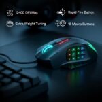 Redragon M908 IMPACT MMO Gaming Mouse, 12400 DPI (Black) - Image 6