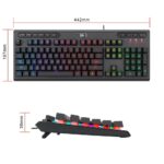 Redragon K513 ADITYA RGB Membrane Gaming Keyboard (Black) - Image 10