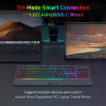 Redragon K525 SHIVA PRO Wireless Anti-Ghosting Membrane Gaming Keyboard - Image 3