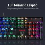 Redragon K551 RGB-1 MITRA Wired Mechanical Keyboard with Blue Switches (Black) - Image 3