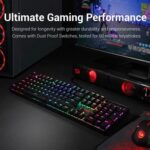 Redragon K551 RGB-1 MITRA Wired Mechanical Keyboard with Blue Switches (Black) - Image 4