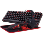 Redragon K552-BB Keyboard, M601 Mouse, P001 Mousepad and H120 Headset Combo Set (4 in 1)
