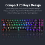 Redragon K599 KRS DEIMOS RGB Wireless Mechanical Gaming Keyboard with Red Switches (Black) - Image 4