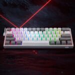 Redragon K616 FIZZ Pro RGB Bluetooth Wireless Mechanical Gaming Keyboard 61 Keys, Red Switches (White Grey) - Image 5
