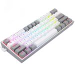 Redragon K616 FIZZ Pro RGB Bluetooth Wireless Mechanical Gaming Keyboard 61 Keys, Red Switches (White Grey) - Image 4