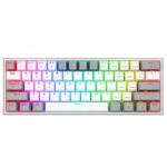 Redragon K616 FIZZ Pro RGB Bluetooth Wireless Mechanical Gaming Keyboard 61 Keys, Red Switches (White Grey)