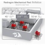 Redragon FIZZ K617 60% RGB Mechanical Keyboard with Red Switches (White & Gray) - Image 6