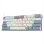 Redragon FIZZ K617 60% RGB Mechanical Keyboard with Red Switches (White & Gray)
