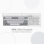 Redragon FIZZ K617 60% RGB Mechanical Keyboard with Red Switches (White & Gray) - Image 4