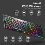 Redragon K618 HORUS PRO Wireless RGB Mechanical Keyboard (Black) - Image 2
