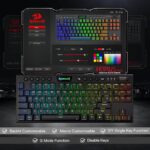 Redragon K621 HORUS TKL RGB Wireless Mechanical Gaming Keyboard (Black) - Image 5