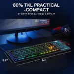 Redragon K621 HORUS TKL RGB Wireless Mechanical Gaming Keyboard (Black) - Image 3