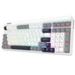 Redragon K656 GAREN PRO 100 Keys 3-Modes Wireless Keyboard (MoonDust Gray) - Image 2