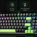 Redragon K740 DHARMA Wired Mechanical Keyboard with Linear Dragon Chant Switch (Black & Green) - Image 7