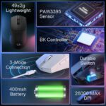 Redragon M916 KING PRO 26K DPI Ultra-light Wireless Gaming Mouse - Image 5