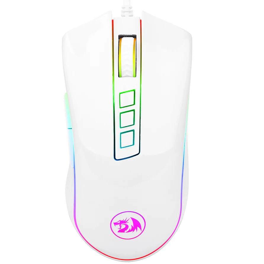 Redragon M607-KS GRIFFIN ELITE RGB Wireless Gaming Mouse Redragon M711W COBRA RGB Gaming Mouse (White) - Image 1
