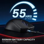 Redragon M618 AZZMACH Lite 70g Lightweight 10K DPI Wireless Gaming Mouse - Image 5