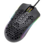 Redragon M808 STORM LUNAR Lightweight RGB Gaming Mouse, 12400 DPI (Black) - Image 2