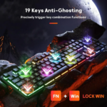 Redragon K521 NETHERBANE Full Size RGB Wired Membrane Gaming Keyboard - Image 5
