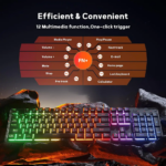 Redragon K521 NETHERBANE Full Size RGB Wired Membrane Gaming Keyboard - Image 4