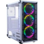Redragon Wheel Jack Gc-606 White Game Case With 3 RGB Fan