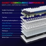 Redragon K744 PRO FAYE Wireless Gasket Design Keyboard with Mambo Switches (White & Black) - Image 6
