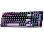 Redragon DHARMA K740 PRO Tri-Mode Mechanical Keyboard with Mambo Switches (Black & Purple) - Image 2