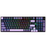 Redragon DHARMA K740 PRO Tri-Mode Mechanical Keyboard with Mambo Switches (Black & Purple)