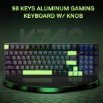 Redragon K740 DHARMA Wired Mechanical Keyboard with Linear Dragon Chant Switch (Black & Green) - Image 3