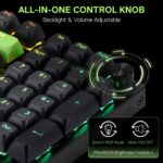 Redragon K740 DHARMA Wired Mechanical Keyboard with Linear Dragon Chant Switch (Black & Green) - Image 5