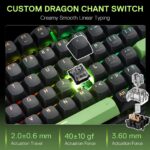 Redragon K740 DHARMA Wired Mechanical Keyboard with Linear Dragon Chant Switch (Black & Green) - Image 8