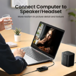 UGREEN 40964 USB External Stereo Sound Card Adapter – 15cm (Black) - Image 3