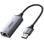 UGREEN 50922 USB to RJ45 Ethernet Adapter Aluminum Case (Space Gray)