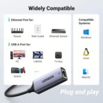 UGREEN 50922 USB to RJ45 Ethernet Adapter Aluminum Case (Space Gray) - Image 7