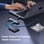 UGREEN 60554 USB3.0 to 3×USB3.0 +RJ45 (1000M) Ethernet Adapter Type-C Power Supply - Image 10