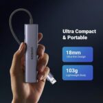 UGREEN 60554 USB3.0 to 3×USB3.0 +RJ45 (1000M) Ethernet Adapter Type-C Power Supply - Image 7
