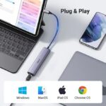 UGREEN 60600 USB-C to 3×USB3.0 Hub+RJ45 (1000M) Ethernet Adapter - Image 5