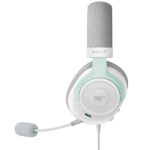 Havit Gamenote H2230E Wired Gaming Headset – 50mm Drivers, Noise-Reducing Mic, Over-Ear, 3.5mm (White/Cyan) - Image 2