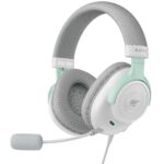 Havit Gamenote H2230E Wired Gaming Headset – 50mm Drivers, Noise-Reducing Mic, Over-Ear, 3.5mm (White/Cyan)