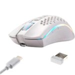 Redragon M808W-KS STORM PRO RGB Wireless Gaming Mouse, 16000 DPI (White) - Image 4