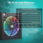 Redragon RGPS GC-PSU007 80+ Gold 850W ATX Fully Modular Power Supply - Image 5