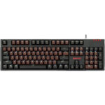 Redragon K592 AMSA Wired Mechanical Gaming Keyboard, Black Switches, White Backlit (Black Brown)